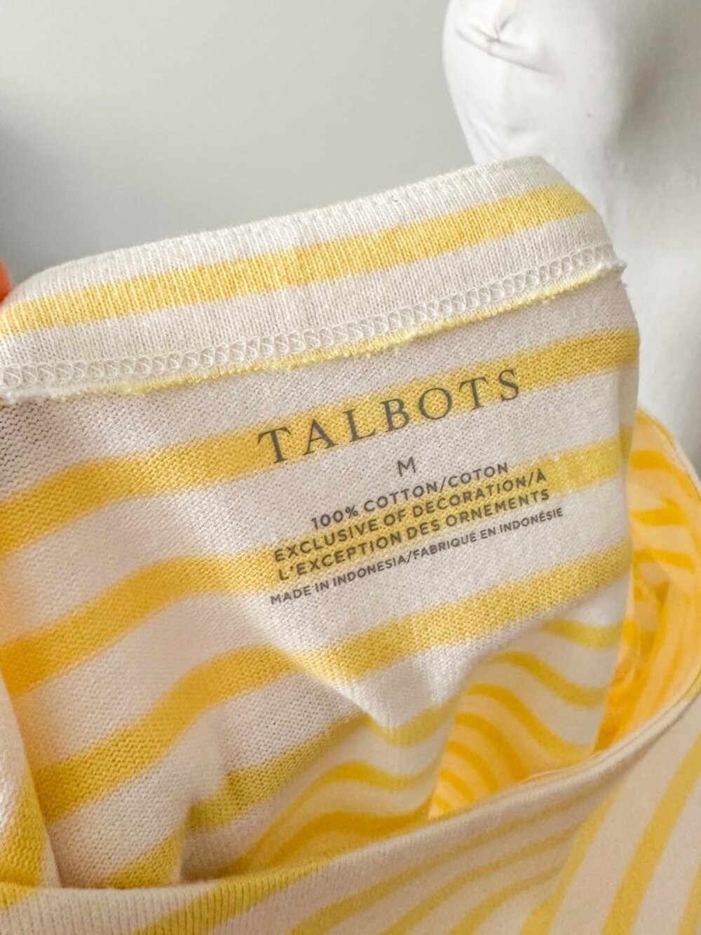 Talbots Knot Button Shoulder Tee - Picture 3 of 11